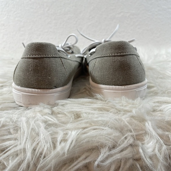 ROCK & CANDY Duffy Gray Canvas Boat Slip On Loafers Shoes Size 11 NEW - Picture 4 of 9